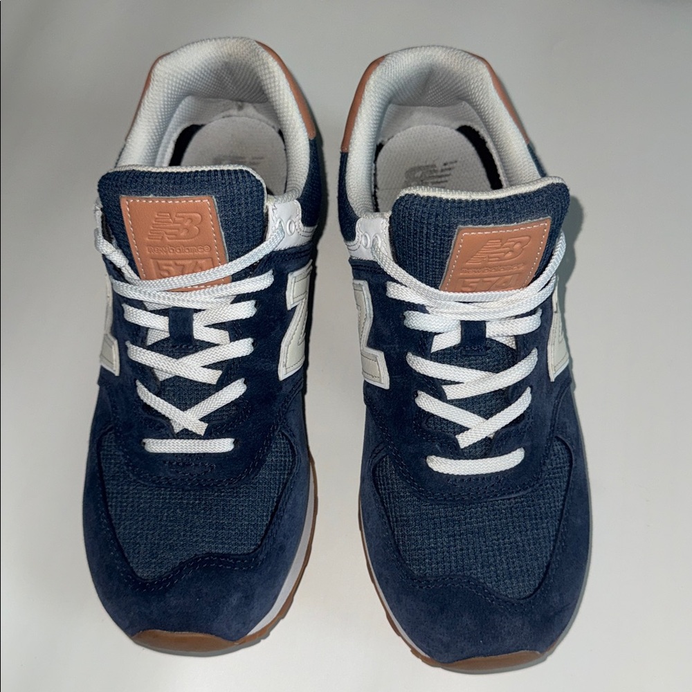 New Balance Cream and White Sneakers